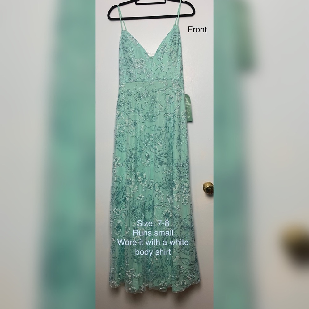 Spaghetti strap gown